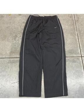 vintage nike black and grey small swoosh track pants size large
